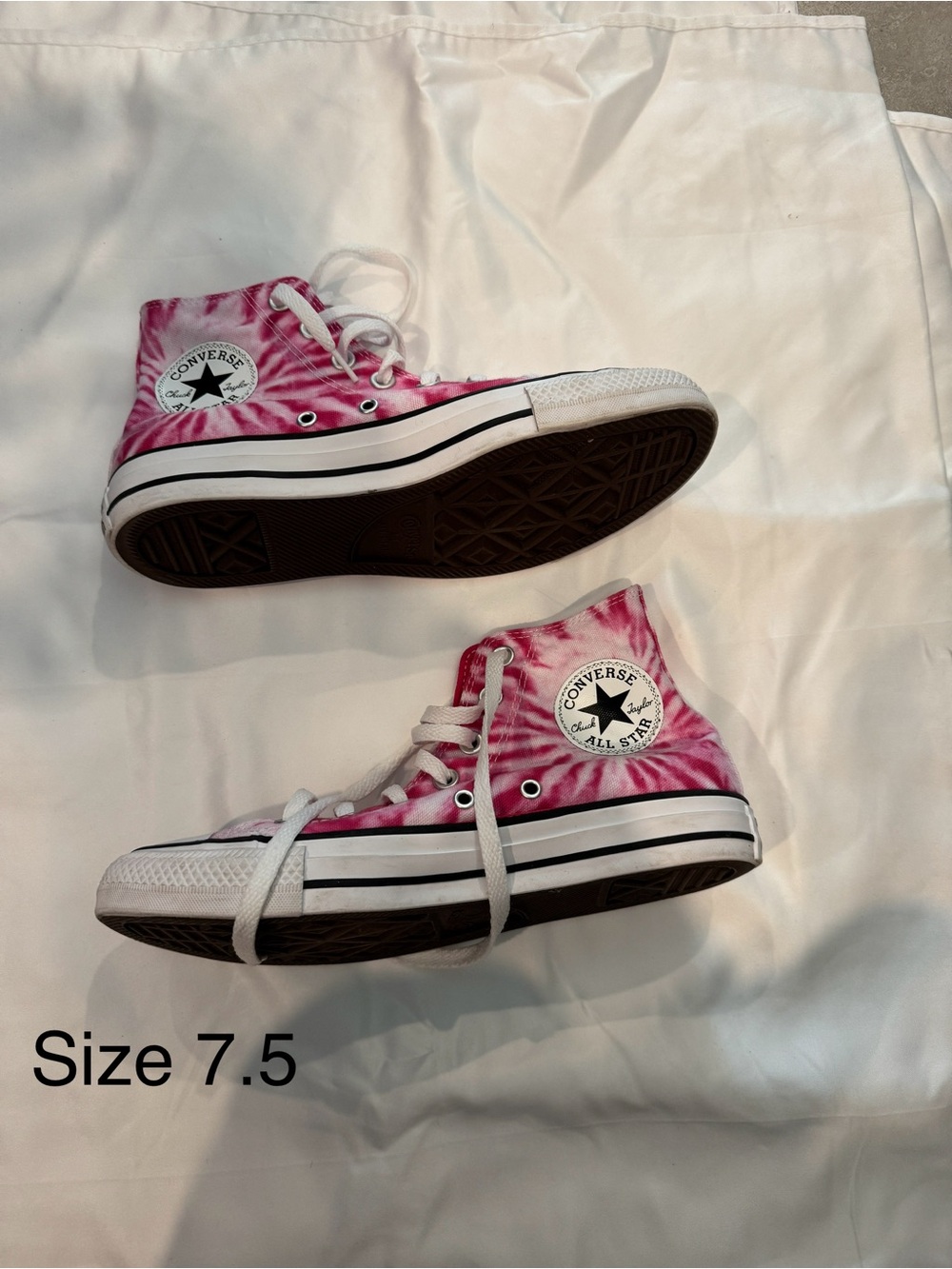 Converse High Top Tie-Dye Sneakers - Pink/White